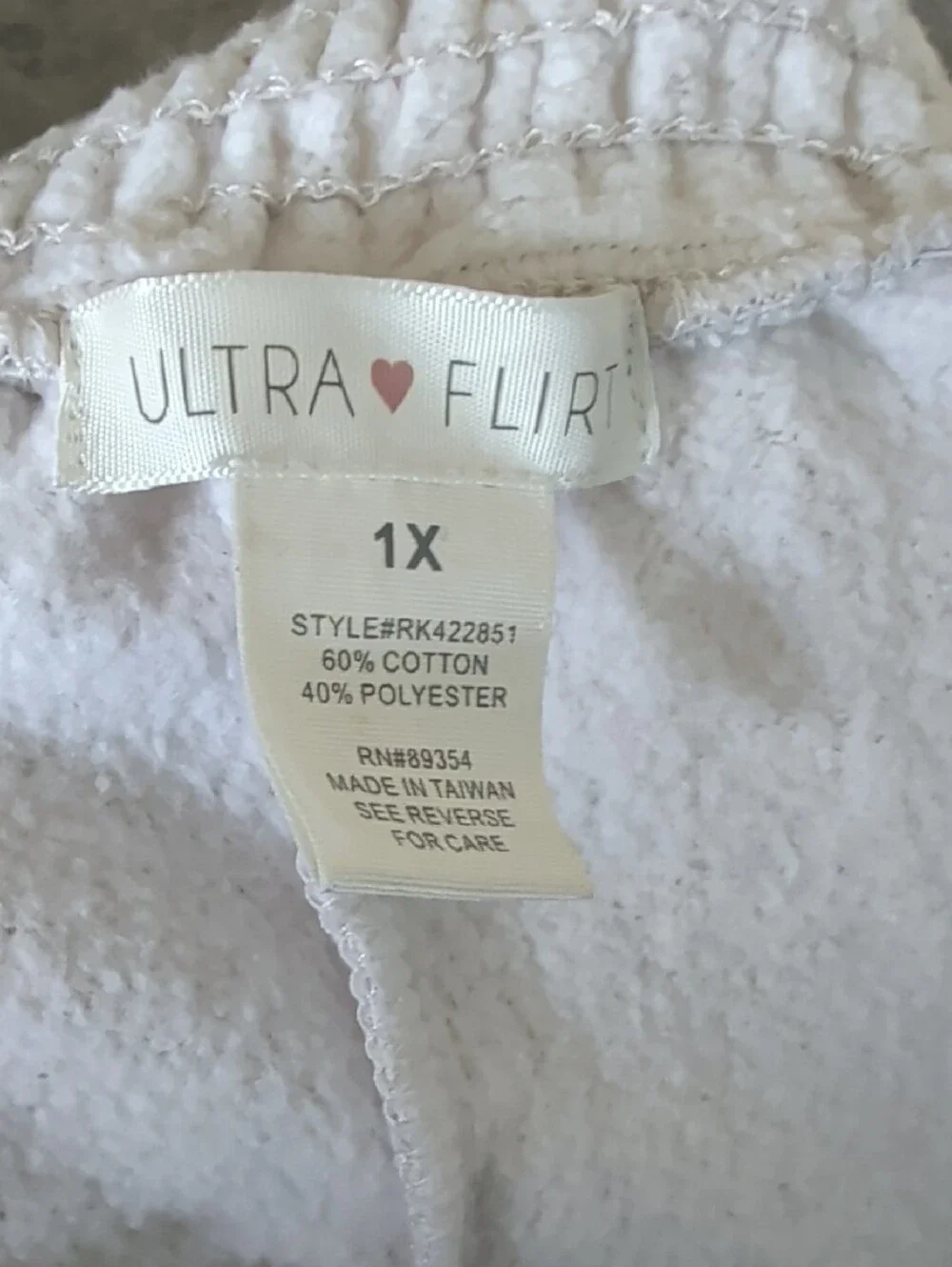 Ultra Flirt Light Heather Gray Kids Sweatpants with Elastic Ruffle Waist